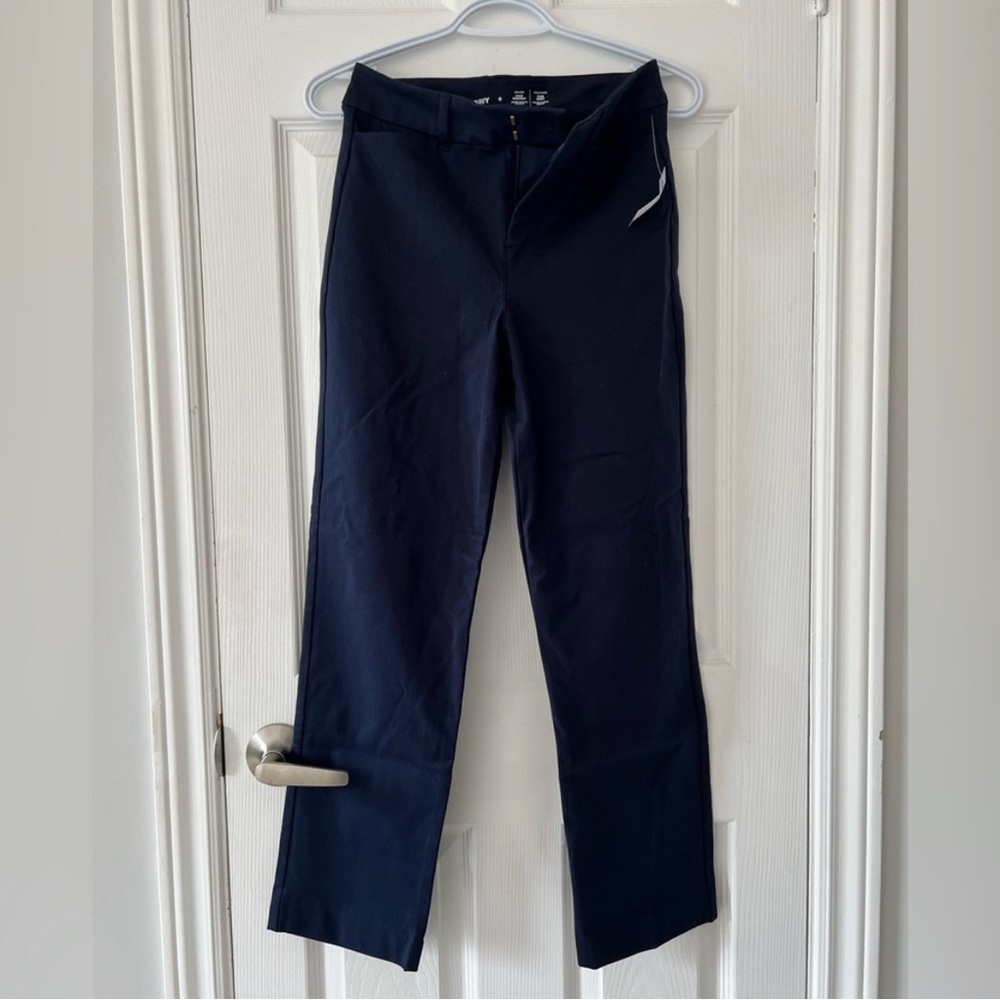 NWOT Old Navy Pixie Straight High Rise Size 0 Never Worn Navy Blue Work Pants